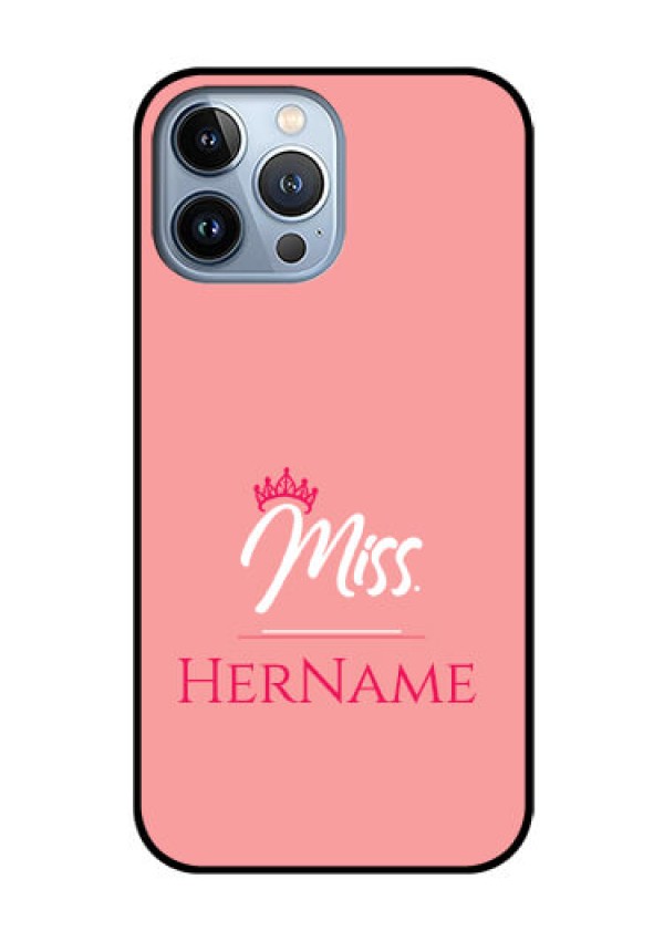 iPhone 13 Pro Max Custom Glass Phone Case Mrs with Name
