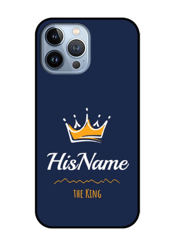 iPhone 13 Pro Max Glass Phone Case King with Name