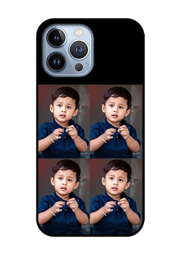 iPhone 13 Pro Max 4 Image Holder on Glass Mobile Cover