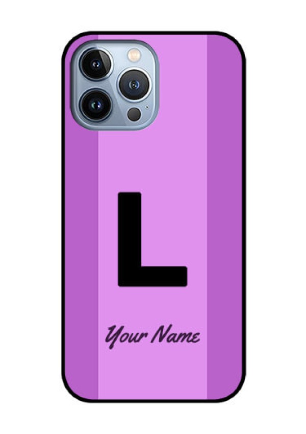 iPhone 13 Pro Max Custom Glass Phone Case - Tricolor custom text Design