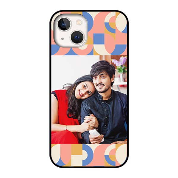 iPhone 13 Photo Printing on Glass Case - Semi-circle Maze Pattern Design