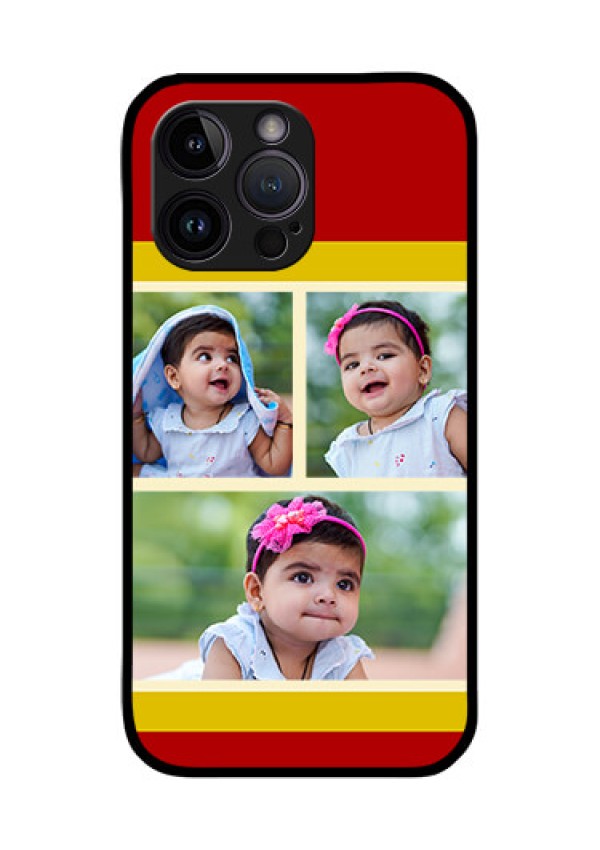 iPhone 14 Pro Max Custom Glass Mobile Case - Multiple Pic Upload Design