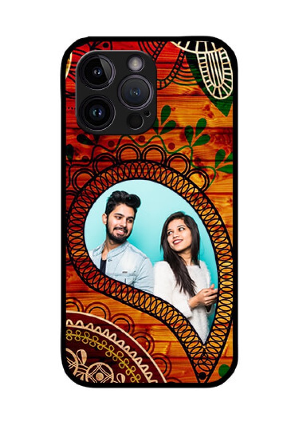 iPhone 14 Pro Max Personalized Glass Phone Case - Abstract Colorful Design
