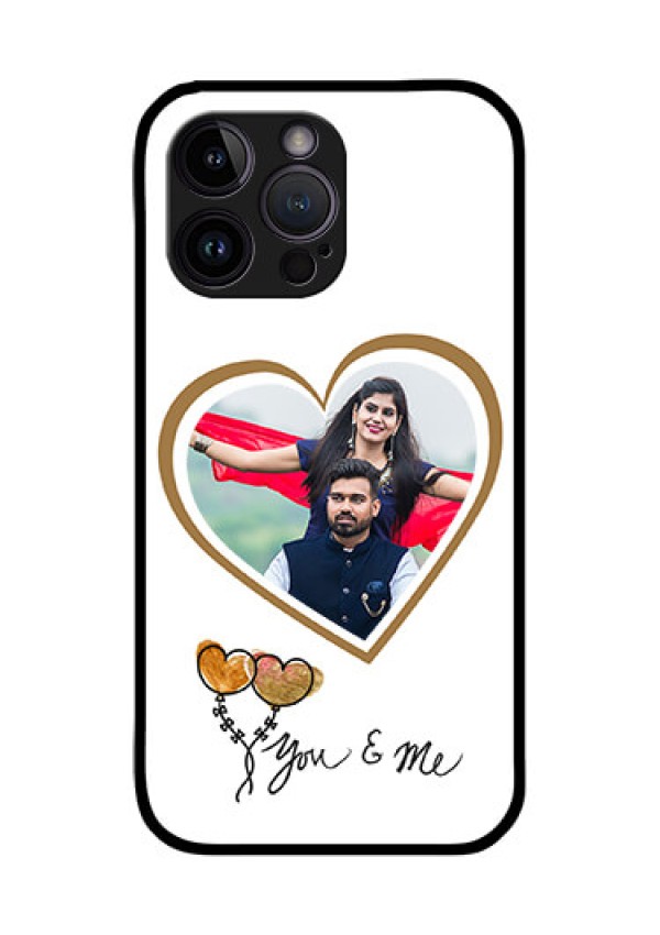 iPhone 14 Pro Max Custom Glass Mobile Case - You & Me Design