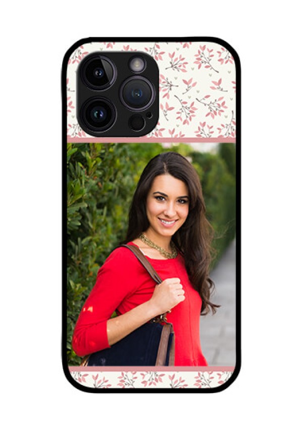 iPhone 14 Pro Max Custom Glass Phone Case - Premium Floral Design