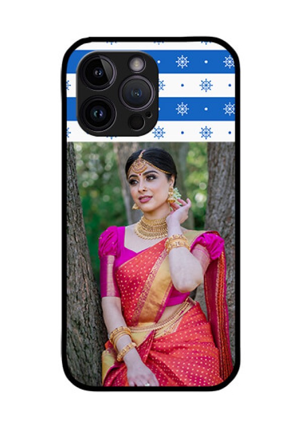 iPhone 14 Pro Max Photo Printing on Glass Case - Snow Pattern Design