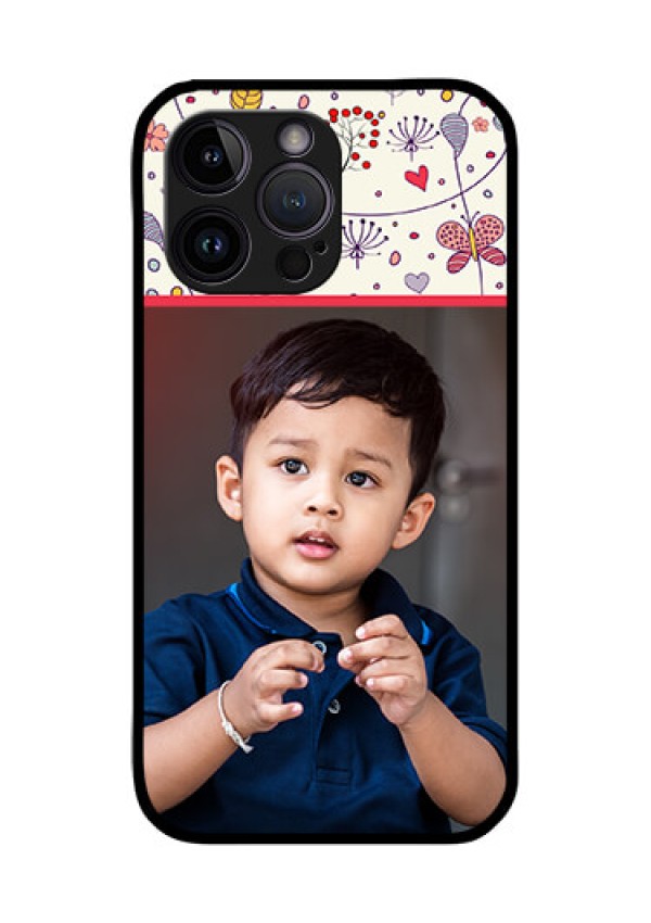 iPhone 14 Pro Max Custom Glass Mobile Case - Premium Floral Design