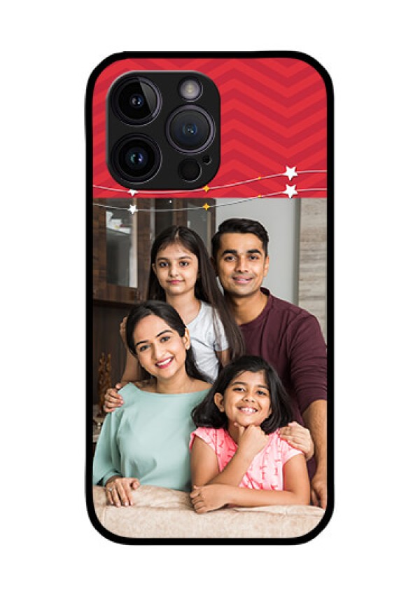 iPhone 14 Pro Max Personalized Glass Phone Case - Happy Family Design