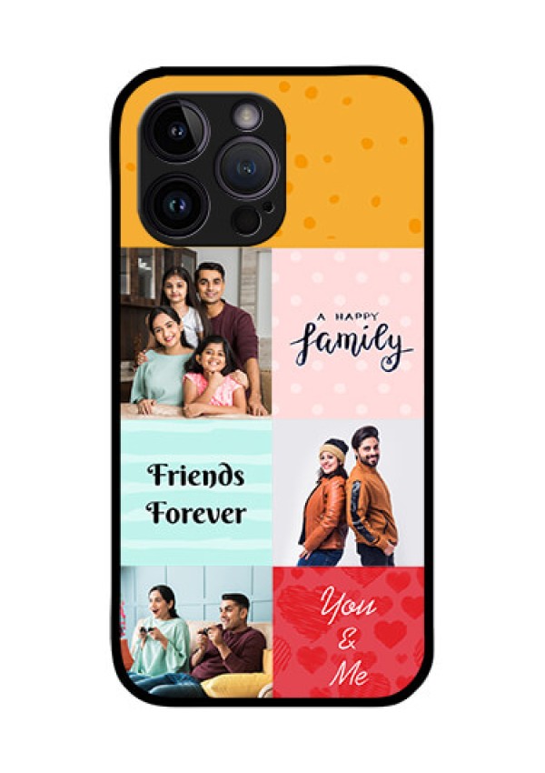iPhone 14 Pro Max Personalized Glass Phone Case - Images with Quotes Design