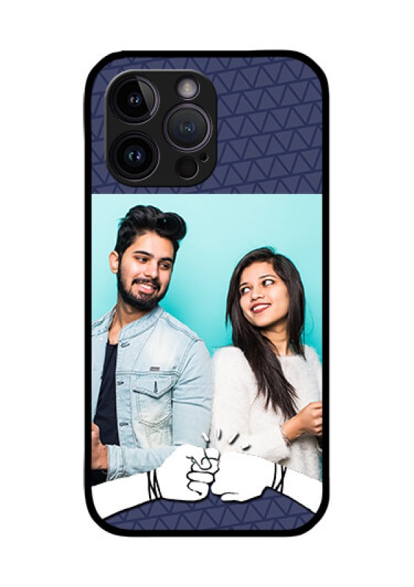 iPhone 14 Pro Max Photo Printing on Glass Case - with Best Friends Design