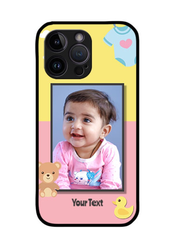 iPhone 14 Pro Max Photo Printing on Glass Case - Kids 2 Color Design