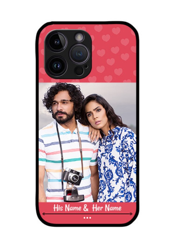 iPhone 14 Pro Max Photo Printing on Glass Case - Simple Love Design