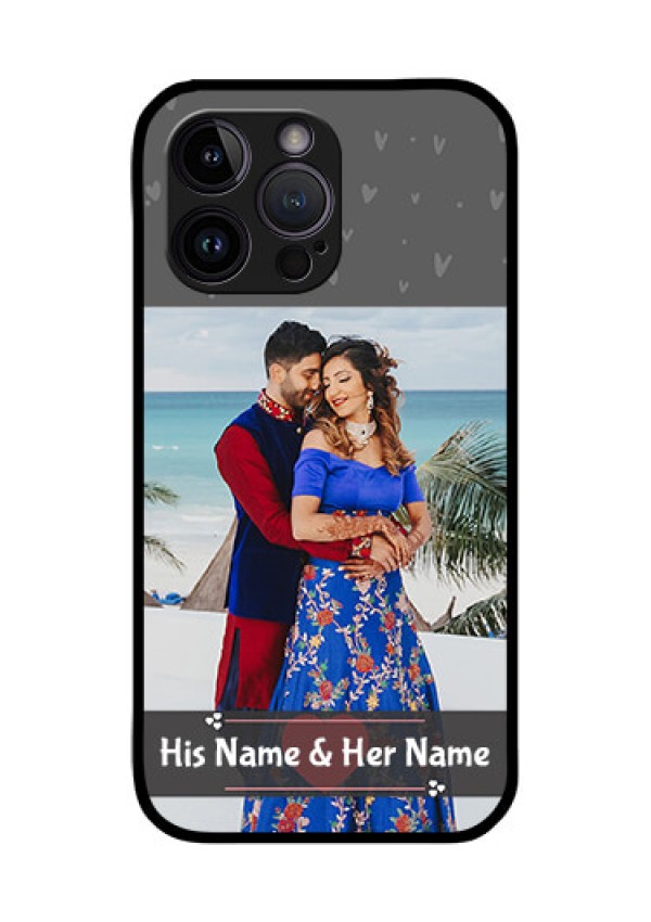 iPhone 14 Pro Max Custom Glass Mobile Case - Buy Love Design with Photo Online