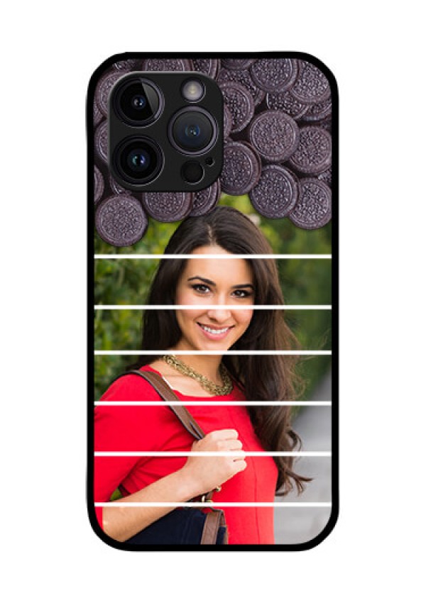 iPhone 14 Pro Max Custom Glass Phone Case - with Oreo Biscuit Design
