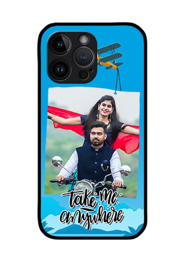 iPhone 14 Pro Max Custom Glass Mobile Case - Traveller Design