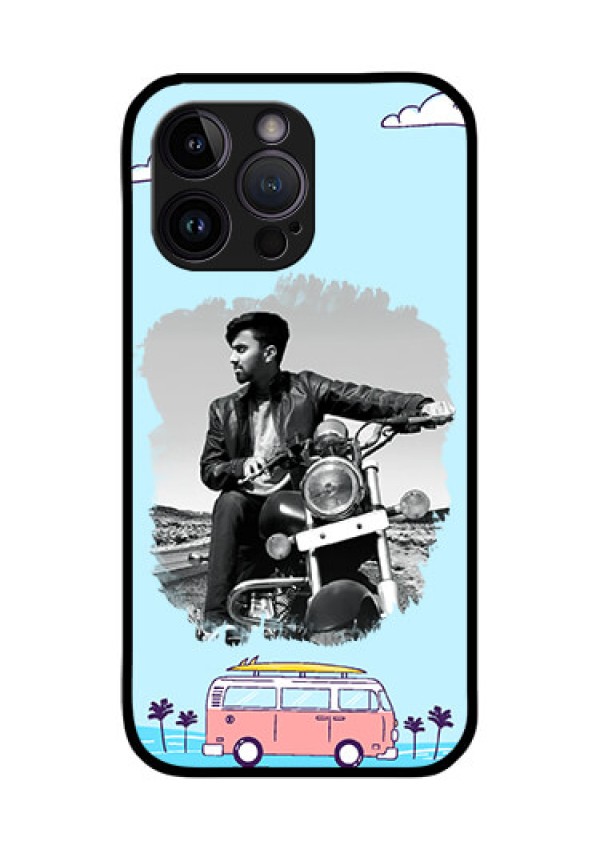 iPhone 14 Pro Max Photo Printing on Glass Case - Travel & Adventure Design