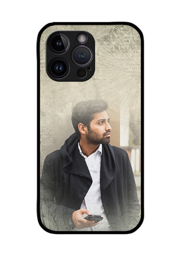 iPhone 14 Pro Max Custom Glass Phone Case - with vintage design