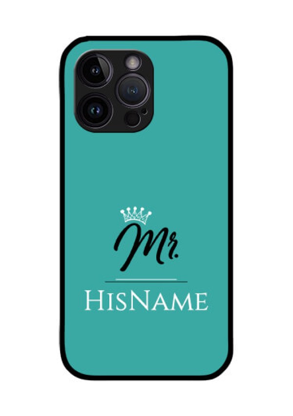 iPhone 14 Pro Max Custom Glass Phone Case Mr with Name