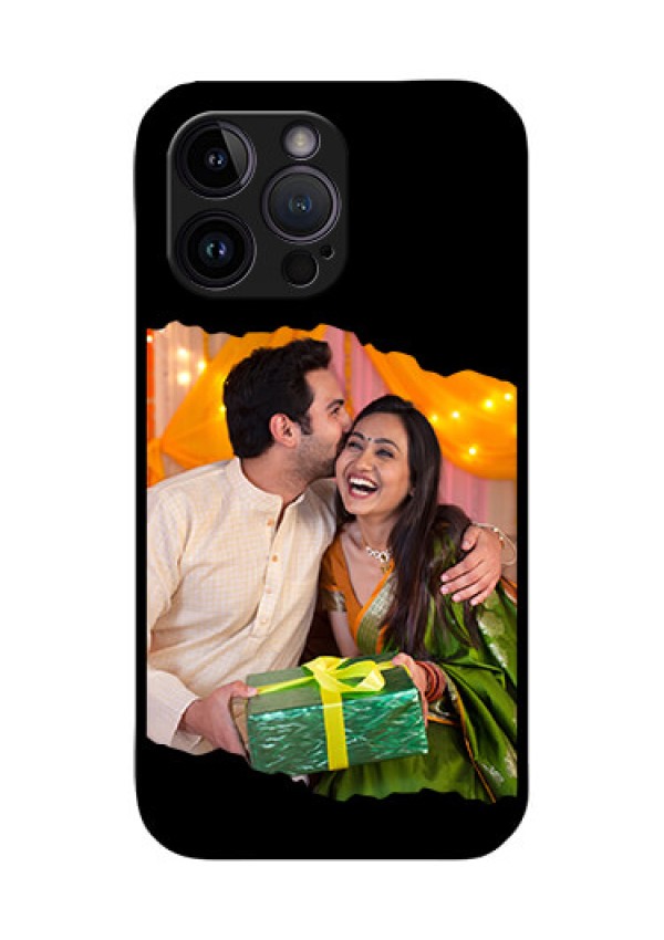 iPhone 14 Pro Max Custom Glass Phone Case - Tear-off Design