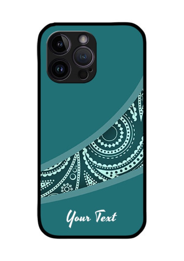 iPhone 14 Pro Max Photo Printing on Glass Case - semi visible floral Design