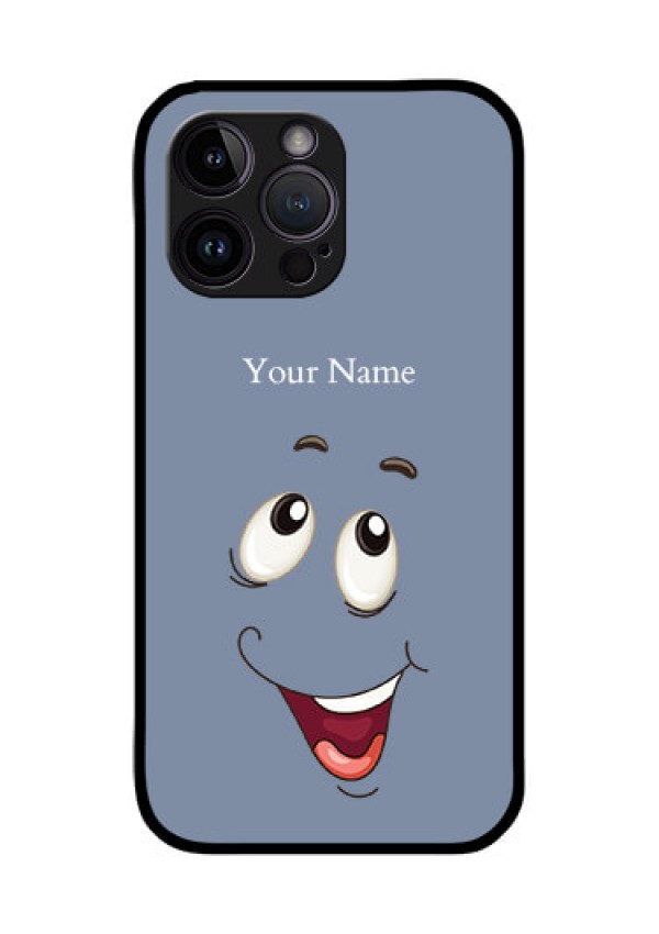 iPhone 14 Pro Max Photo Printing on Glass Case - Laughing Cartoon Face Design