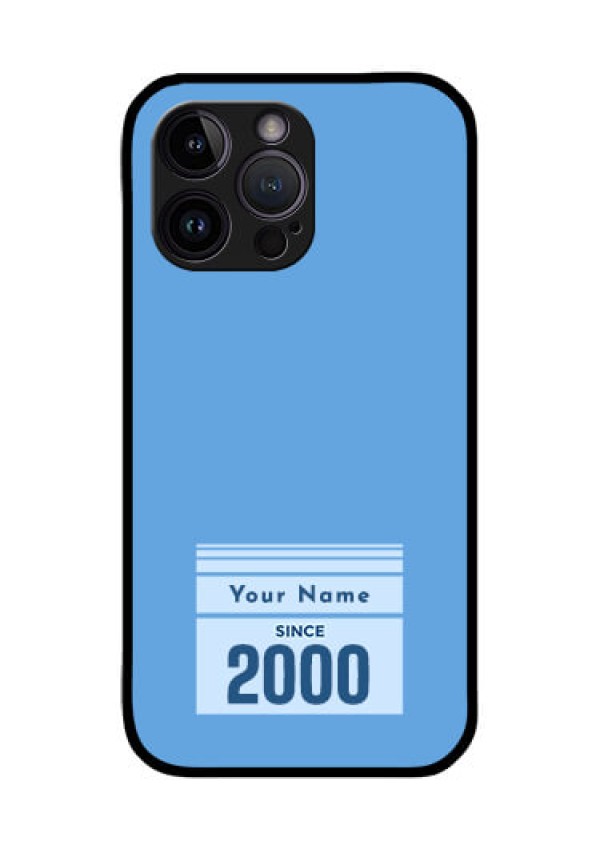 iPhone 14 Pro Max Custom Glass Mobile Case - Custom Year of birth Design