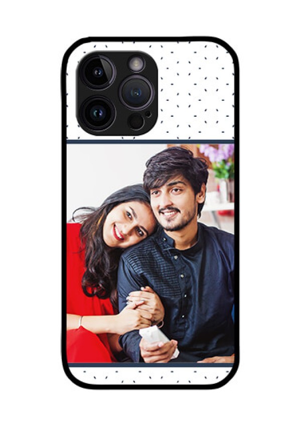 iPhone 14 Pro Personalized Glass Phone Case - Premium Dot Design