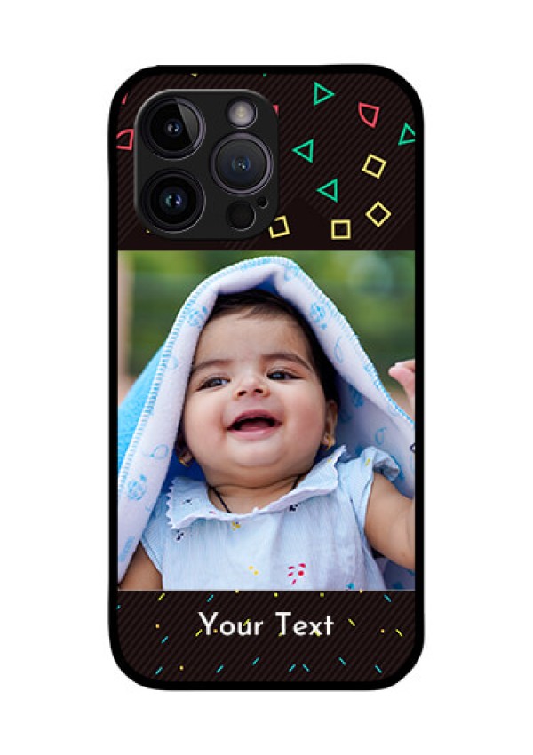 iPhone 14 Pro Custom Glass Phone Case - with confetti birthday design