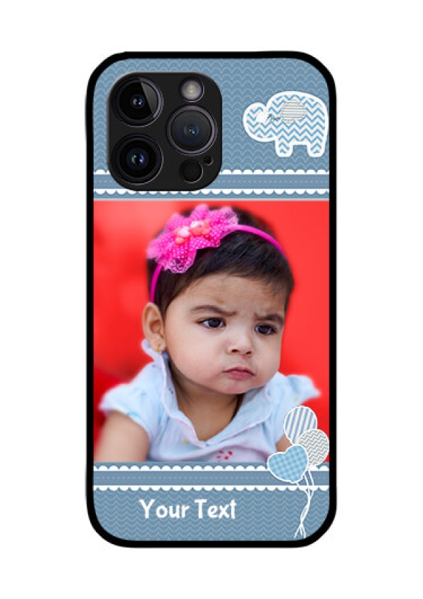 iPhone 14 Pro Photo Printing on Glass Case - with Kids Pattern Design