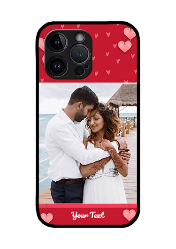 iPhone 14 Pro Custom Glass Phone Case - Valentines Day Design