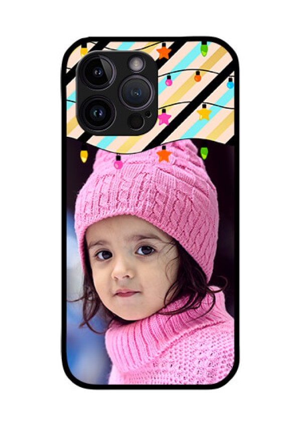 iPhone 14 Pro Custom Glass Mobile Case - Lights Hanging Design