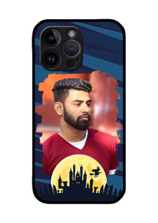 iPhone 14 Pro Photo Printing on Glass Case - Halloween Witch Design