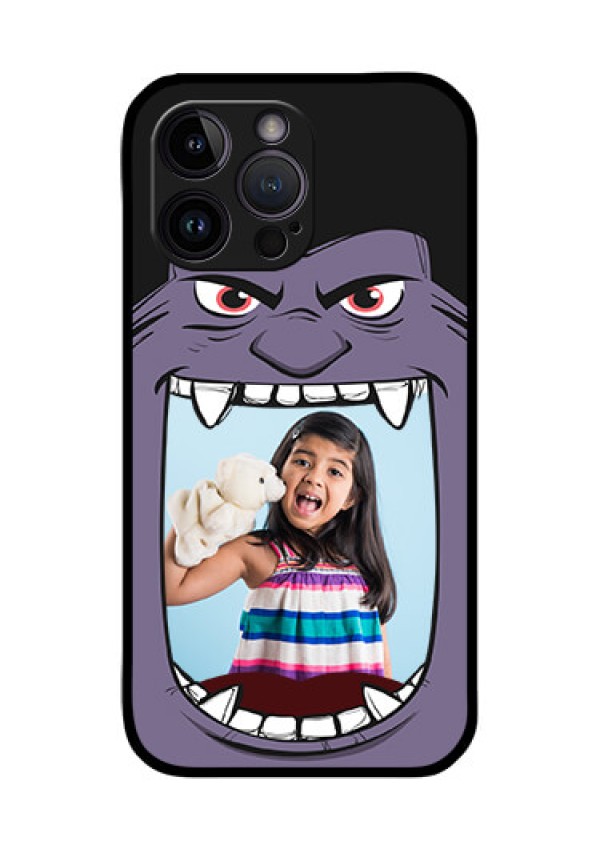 iPhone 14 Pro Custom Glass Phone Case - Angry Monster Design