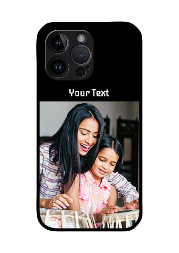 iPhone 14 Pro Photo with Name on Glass Phone Case