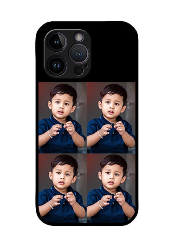 iPhone 14 Pro 4 Image Holder on Glass Mobile Cover