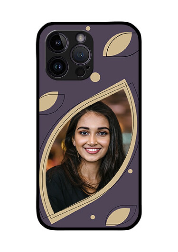 iPhone 14 Pro Custom Glass Mobile Case - Falling Leaf Design