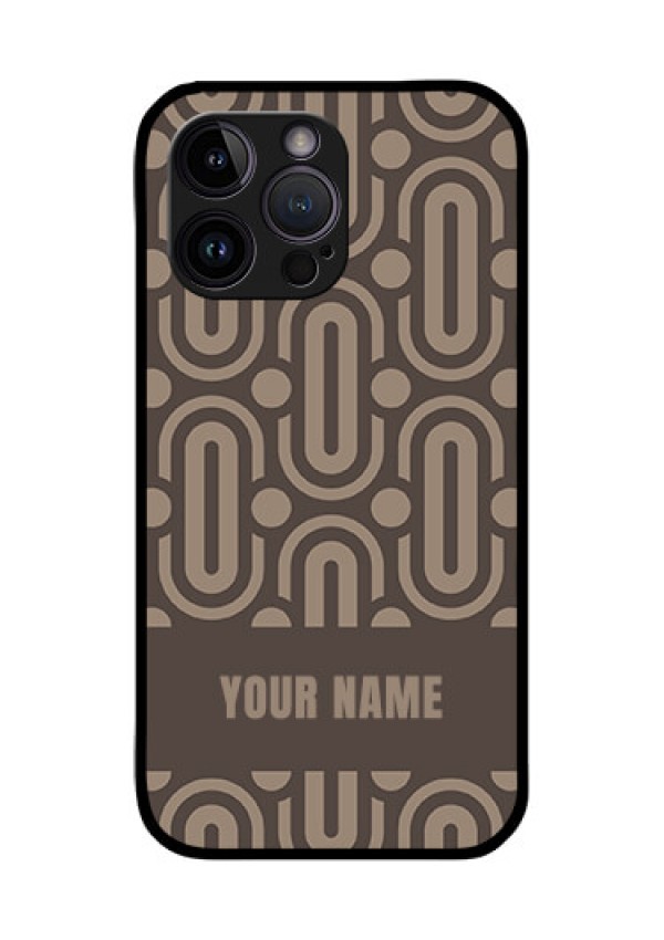 iPhone 14 Pro Custom Glass Phone Case - Captivating Zero Pattern Design