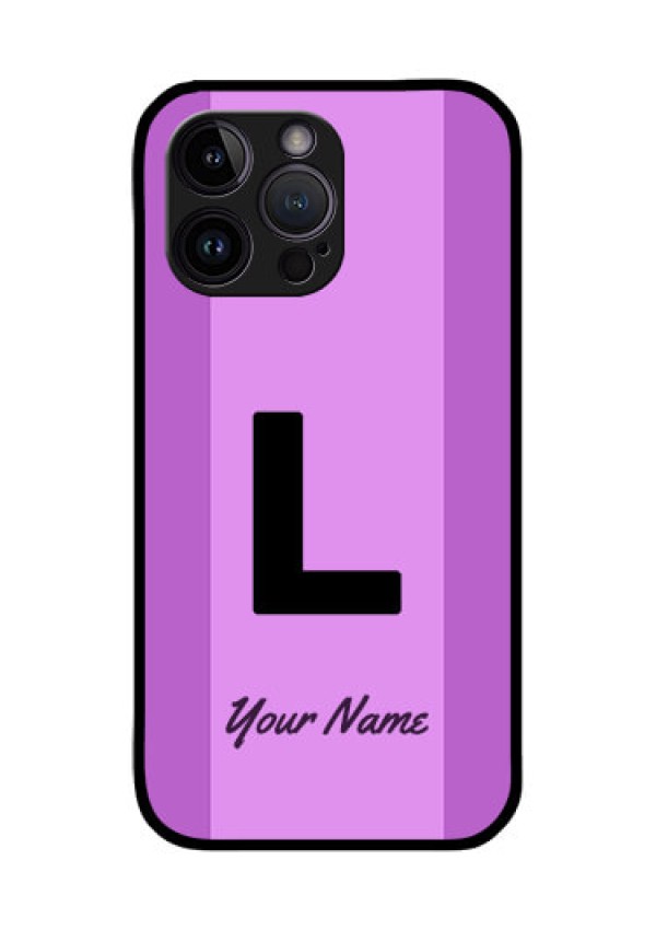 iPhone 14 Pro Custom Glass Phone Case - Tricolor custom text Design