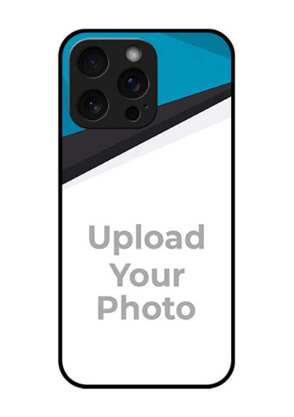 iPhone 15 Pro Max Custom Glass Phone Case - Simple Pattern Photo Upload Design