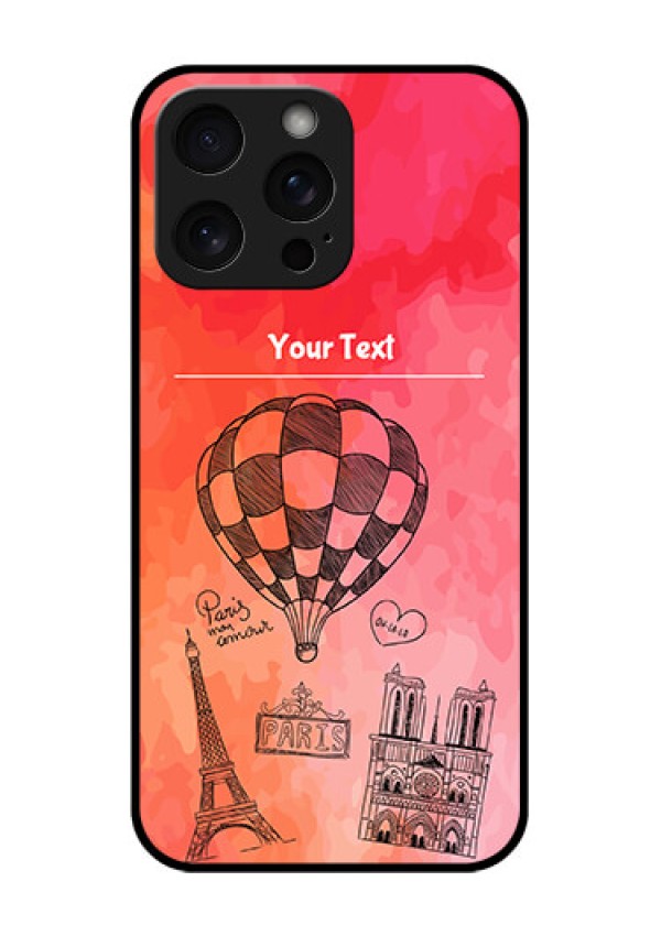 iPhone 15 Pro Max Custom Glass Phone Case - Paris Theme Design