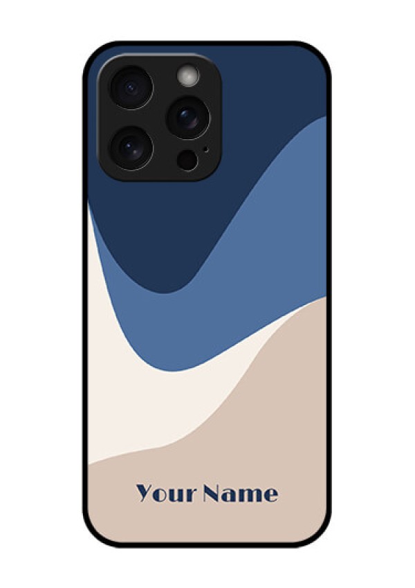 iPhone 15 Pro Max Custom Glass Phone Case - Abstract Drip Art Design