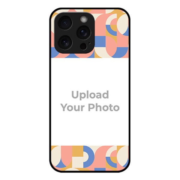 iPhone 15 Pro Max Custom Glass Phone Case - Semi - Circle Maze Pattern Design