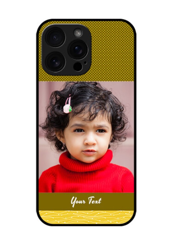 iPhone 16 Pro Max Custom Glass Phone Case - Simple Green Color Design