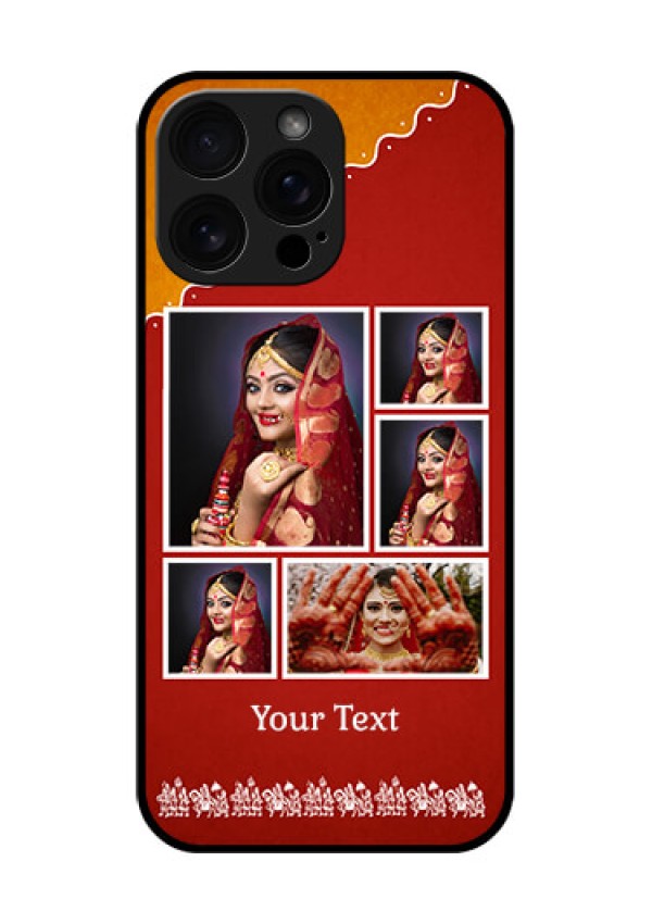 iPhone 16 Pro Max Custom Glass Phone Case - Wedding Pic Upload Design