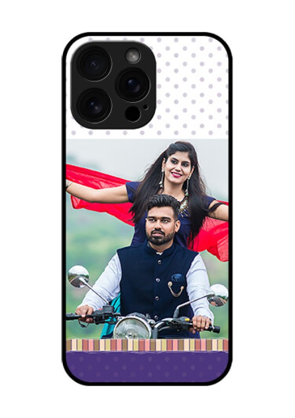 iPhone 16 Pro Max Custom Glass Phone Case - Cute Family Design