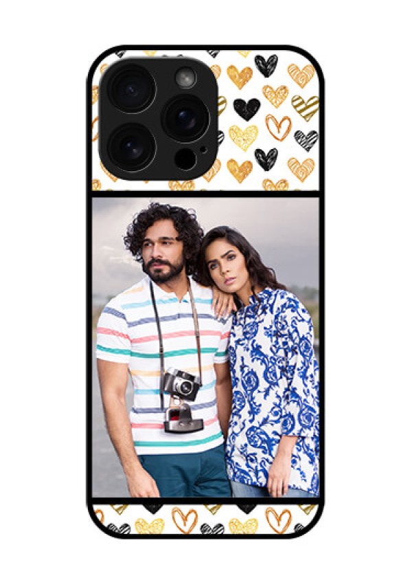 iPhone 16 Pro Max Custom Glass Phone Case - Love Symbol Design