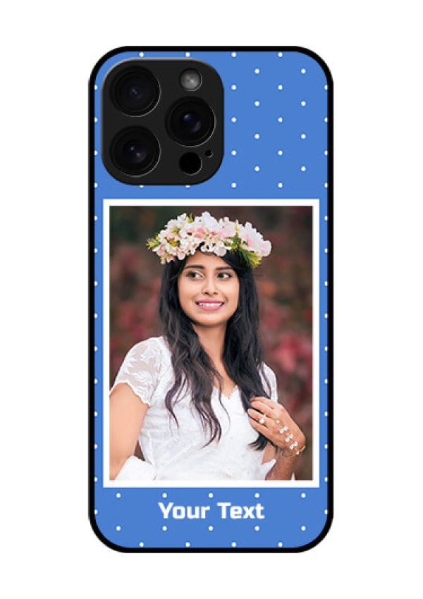 iPhone 16 Pro Max Custom Glass Phone Case - Polka Dots Design