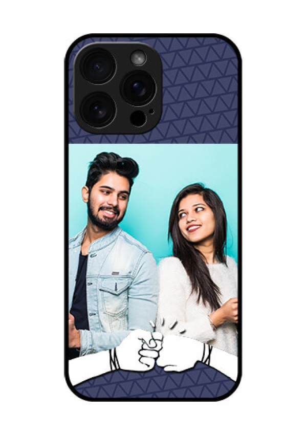 iPhone 16 Pro Max Custom Glass Phone Case - With Best Friends Design