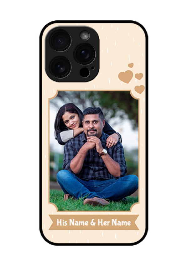 iPhone 16 Pro Max Custom Glass Phone Case - With Confetti Love Design
