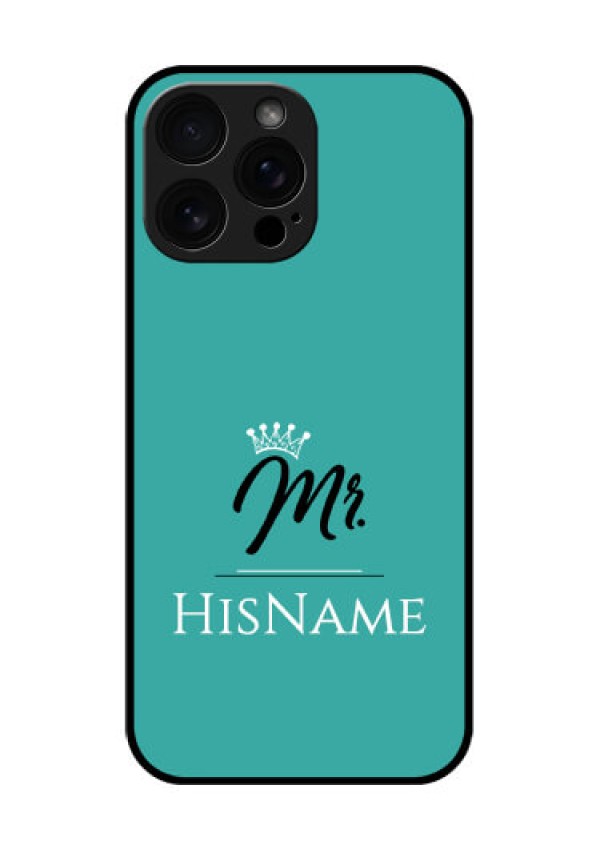 iPhone 16 Pro Max Custom Glass Phone Case - Mr With Name Design